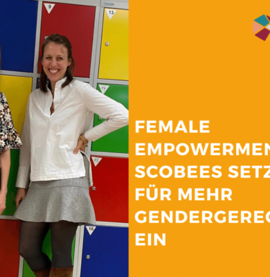 Titelbild zum Blogbeitrag zum Thema Female Empowerment. Auf dem Bild sind die Gründer:innen Annie und Lena zu sehen.