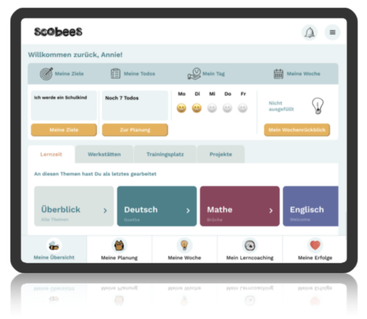 Die Detailansicht im Scobees Account für Schüler:innen