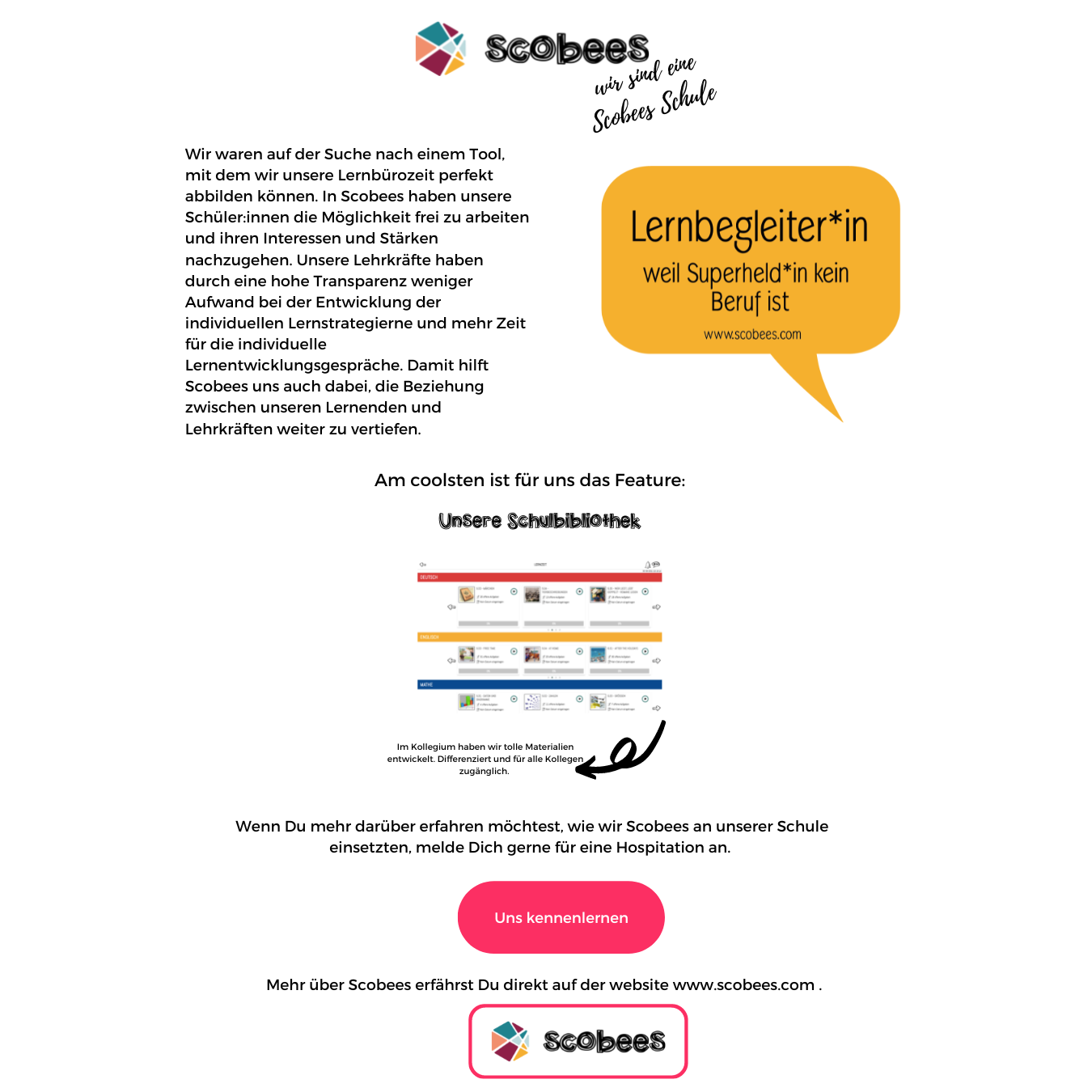 Ich bin eine Scobees Schule Ich bin eine Scobees Schule